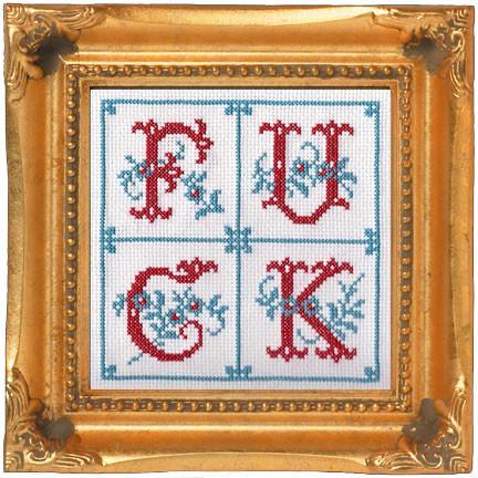 Subversive Cross Stitch-Fancy F*ck Deluxe Cross Stitch Kit-embroidery/xstitch kit-gather here online