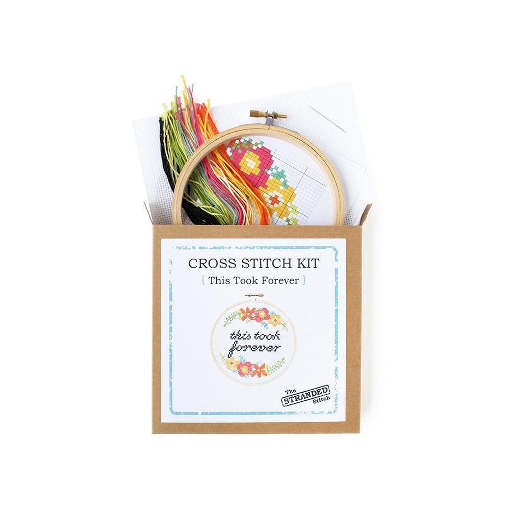 The Stranded Stitch - This Took Forever DIY Cross Stitch Kit - Default - gatherhereonline.sbs