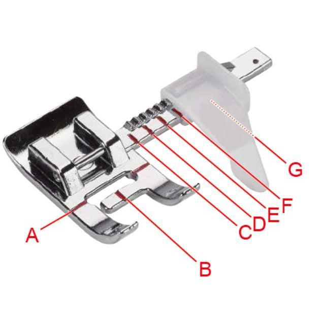 Bernette-b05/sew&go 1 Zigzag foot with guide-sewing machine feet-gather here online