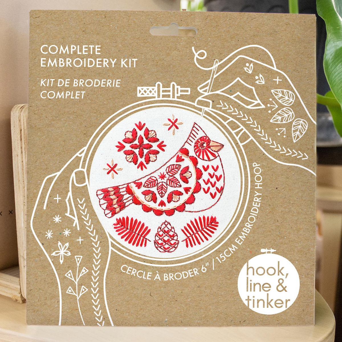 Hook, Line & Tinker-Cardinal Embroidery Kit-embroidery kit-gather here online