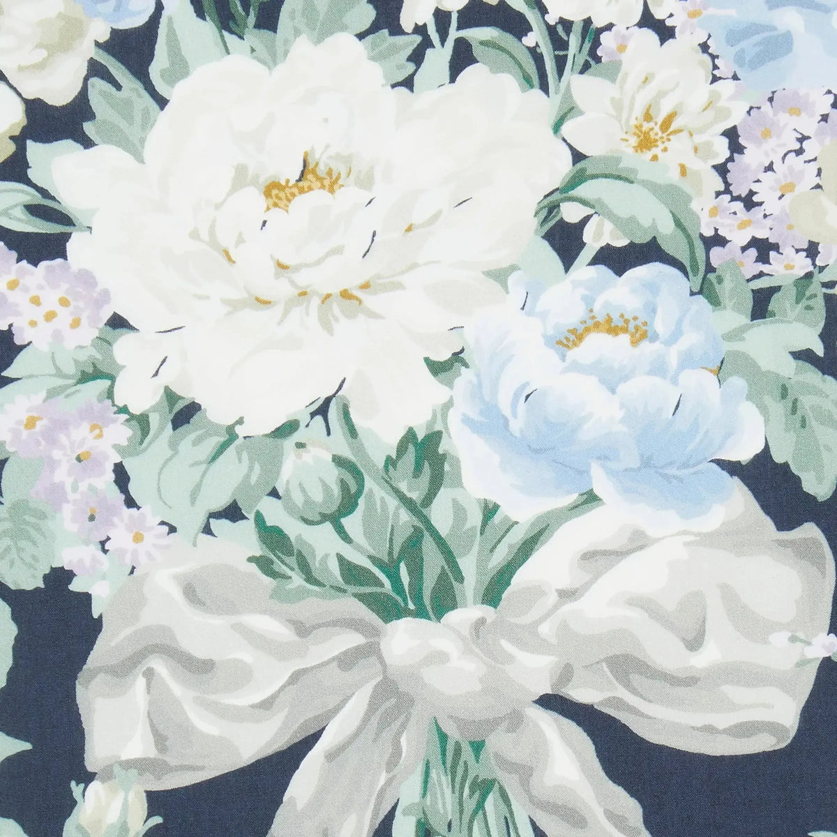 Liberty of London-Tana Lawn - Bow Bouquet Navy-fabric-gather here online