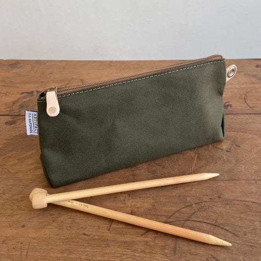 Artifact-Knitting Pouch - Olive-craft organizer-gather here online