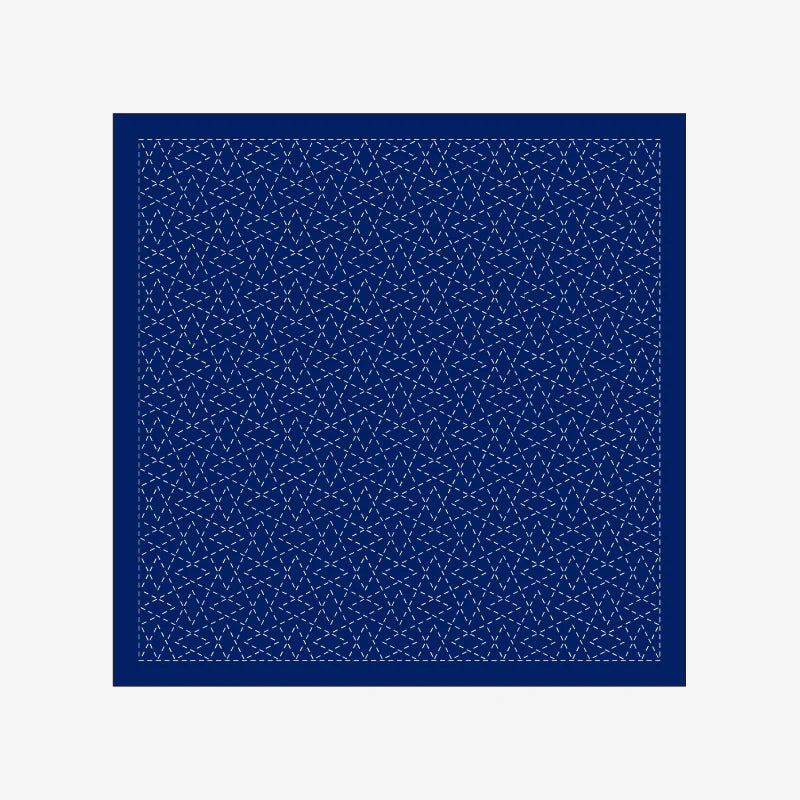Daruma-Sashiko Sampler - Navy-embroidery kit-1206: Mountain Range (Tsuzuki-Yamagata)-gather here online