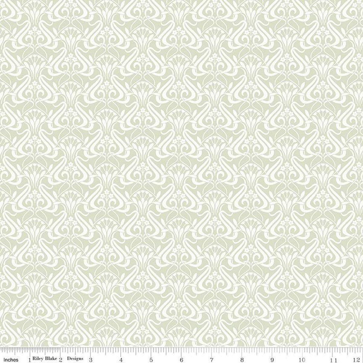 Liberty Fabrics-Nouveau Shadow Pistachio-fabric-gather here online