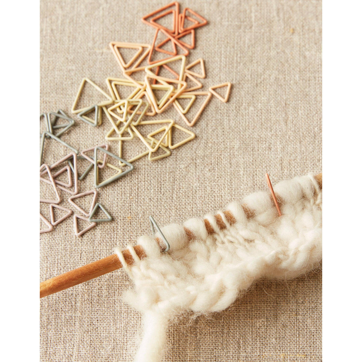 Cocoknits-Triangle Stitch Markers - Earth Tones-knitting notion-gather here online