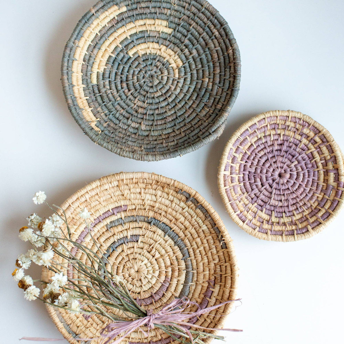 Flax & Twine-Autumn Baskets Kit - Woodland Moss-craft kit-gather here online