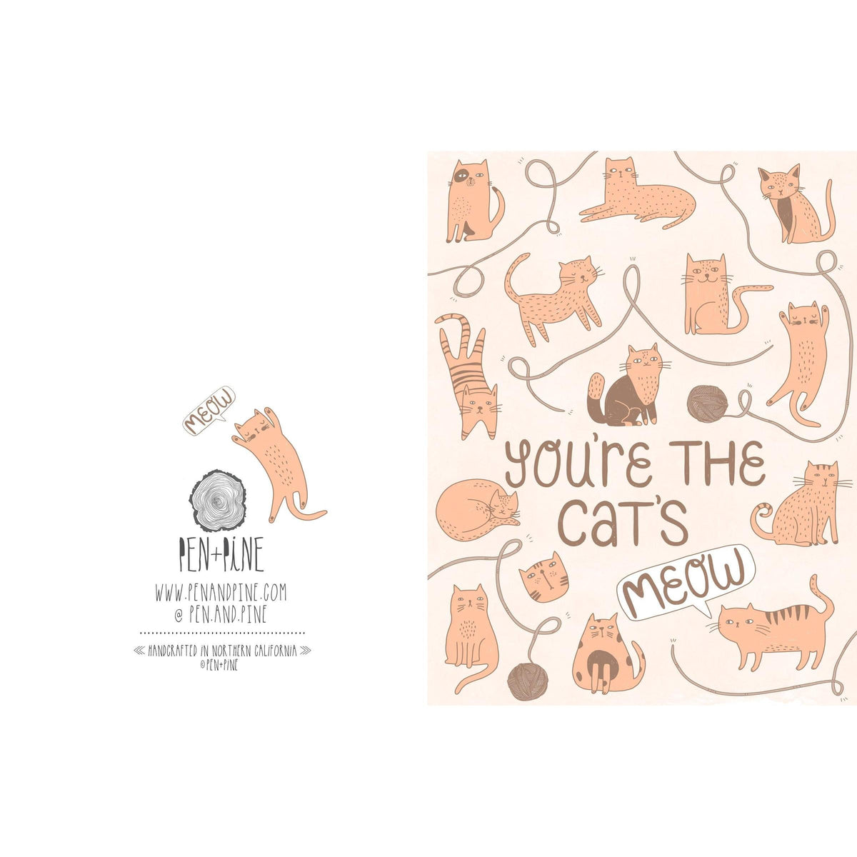 Pen+Pine-Cat's Meow Greeting Card-greeting card-gather here online