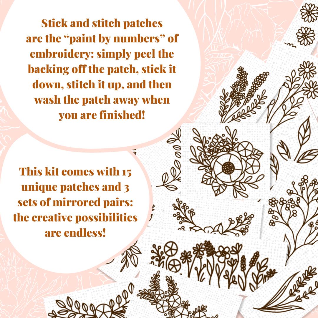 Capital Stitch Co.-Floral Stick and Stitch Embroidery Kit-embroidery kit-gather here online