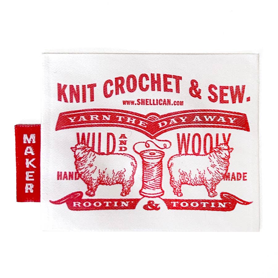 Shelli Can-Wild & Wooly Labels Pack of 6, White-sewing notion-gather here online