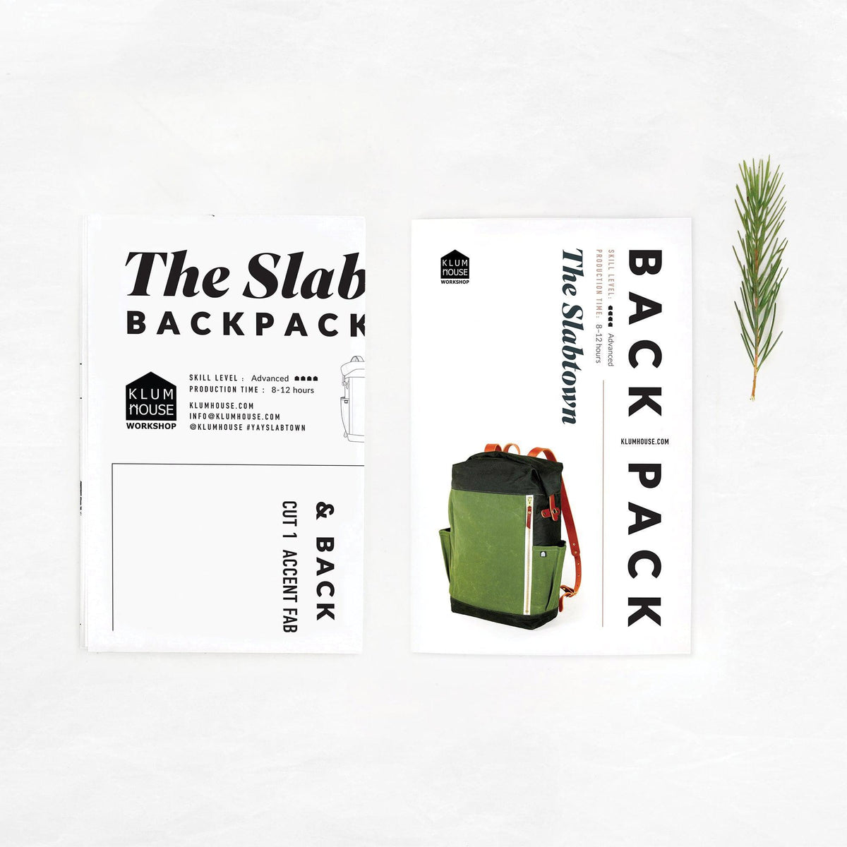 Klum House Workshop-Slabtown Backpack Pattern-sewing pattern-gather here online