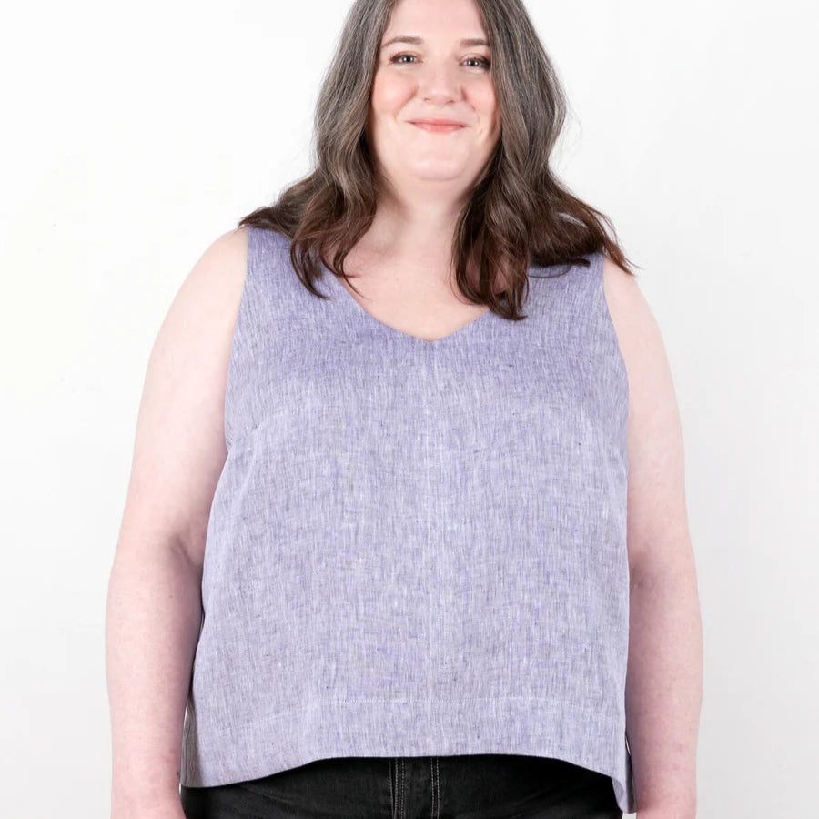 Grainline Studio-Hadley Top Pattern-sewing pattern-Sizes 14-32-gather here online