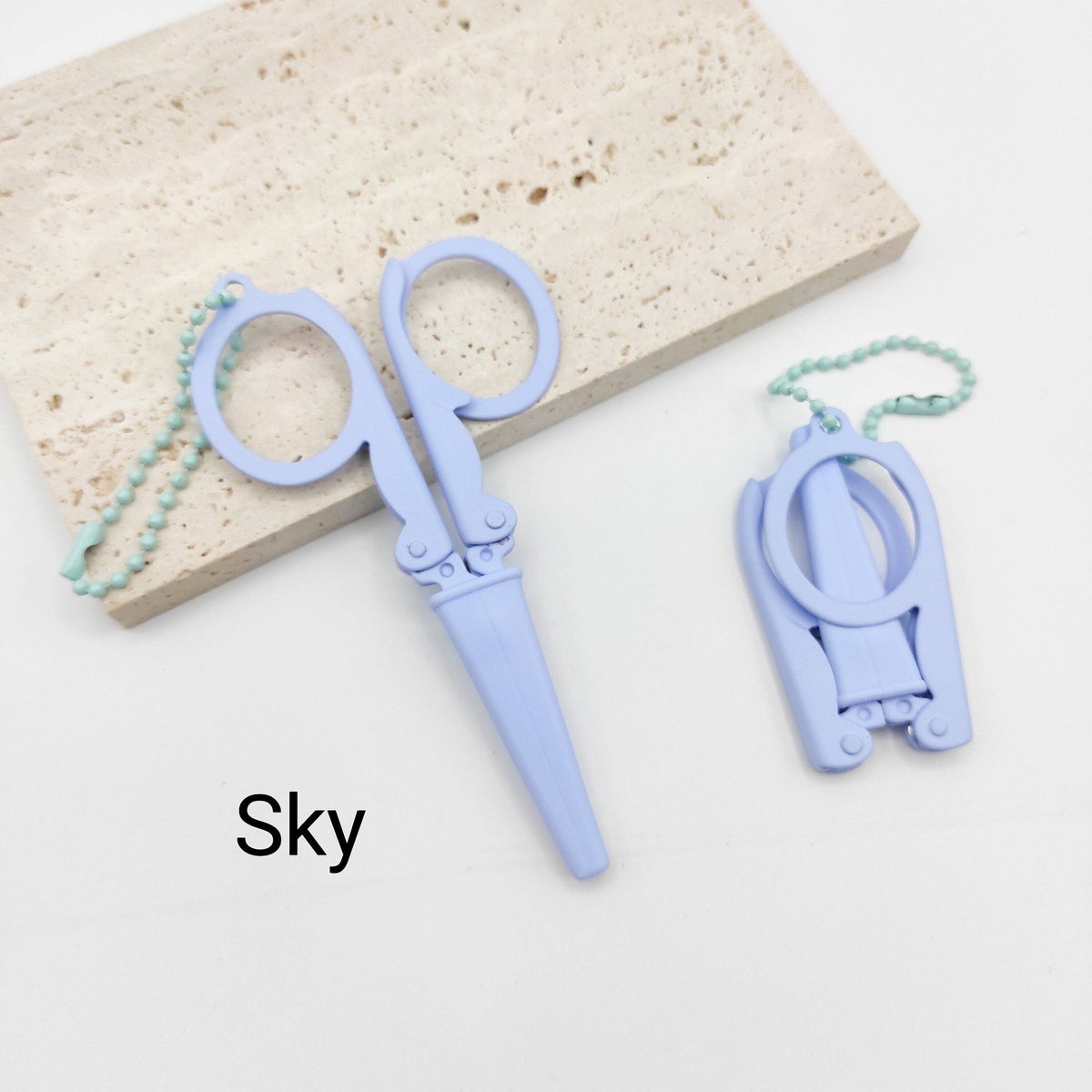 SCwholeworks-Portable Folding Scissors With Sheath-scissors + snips-Sky-gather here online