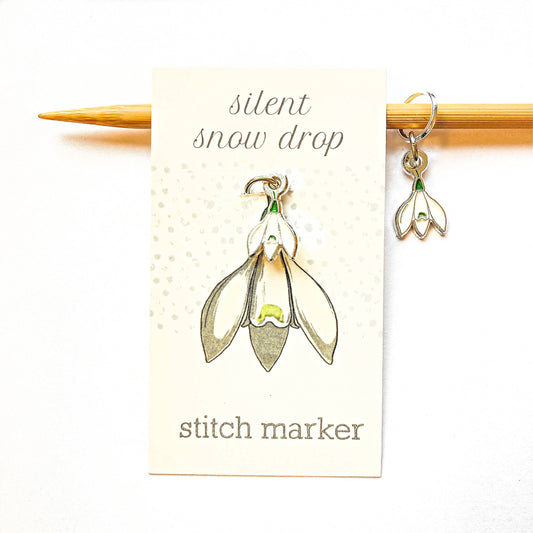Firefly Notes-Snowdrop Round Stitch Marker - Single-knitting notion-gather here online