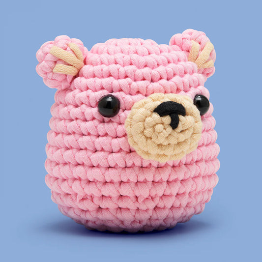 The Woobles-Walter the Pink Bear Crochet Kit-knitting / crochet kit-gather here online