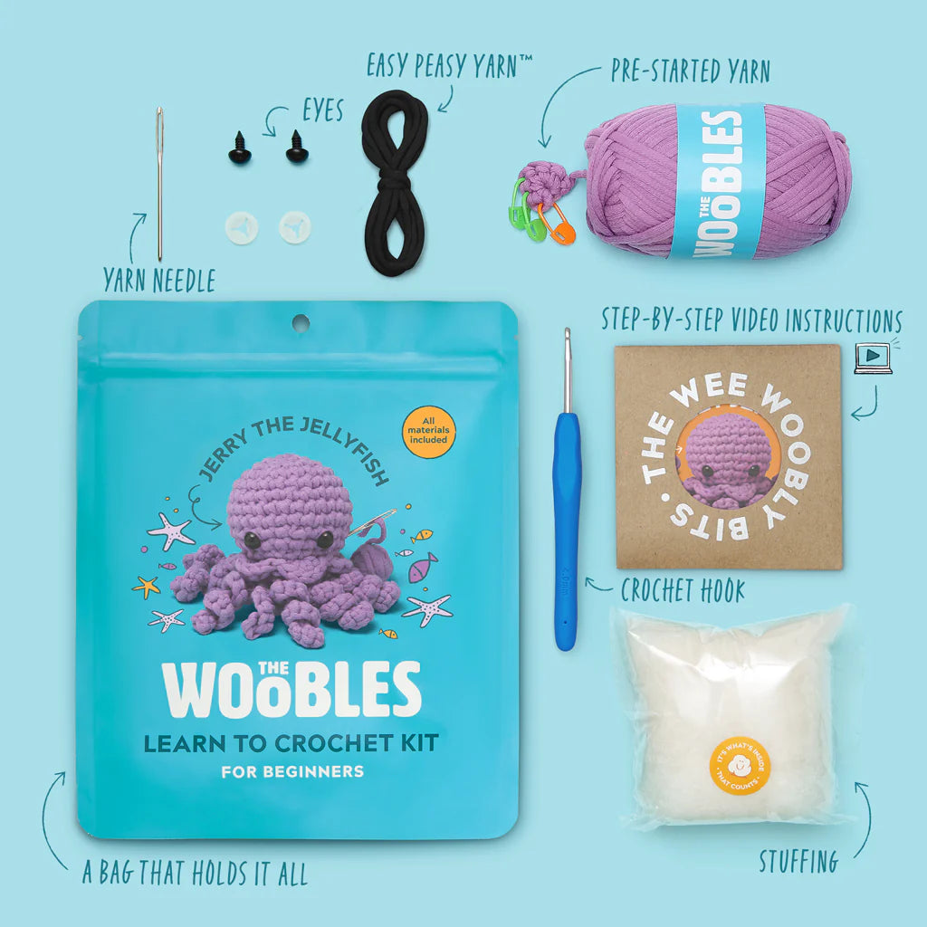 The Woobles-Jerry the Jellyfish Crochet Kit-knitting / crochet kit-gather here online