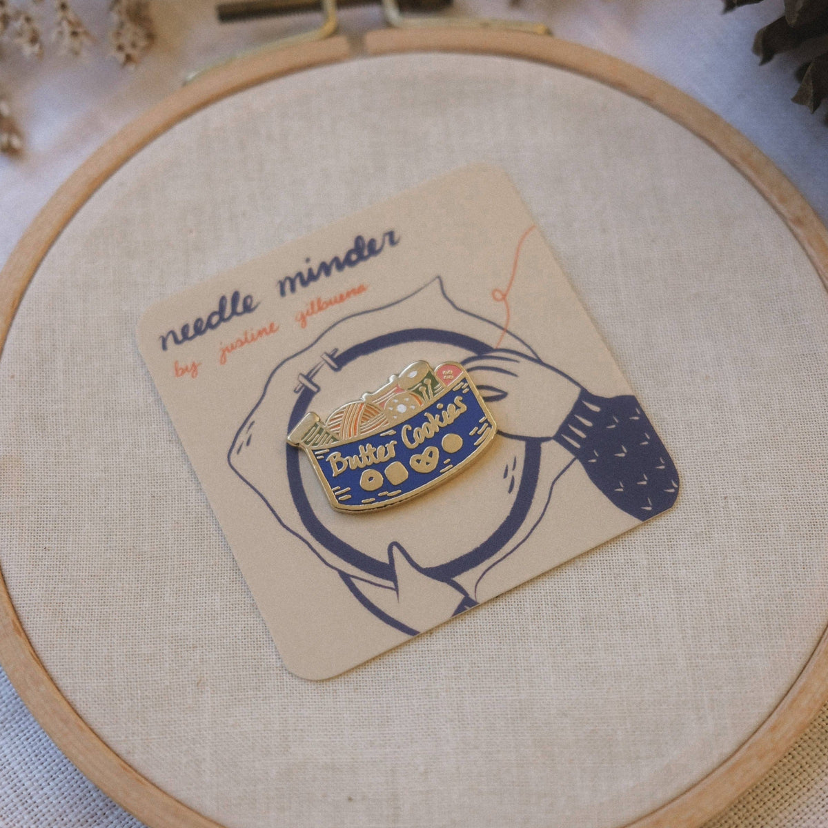 Justine Gilbuena-Butter Cookie Sewing Kit Needle Minder-embroidery notion-gather here online