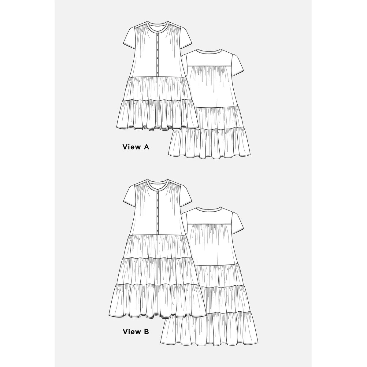 Grainline Studio-Poppy Dress Pattern-sewing pattern-gather here online