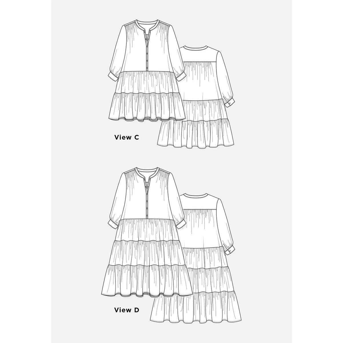 Grainline Studio-Poppy Dress Pattern-sewing pattern-gather here online