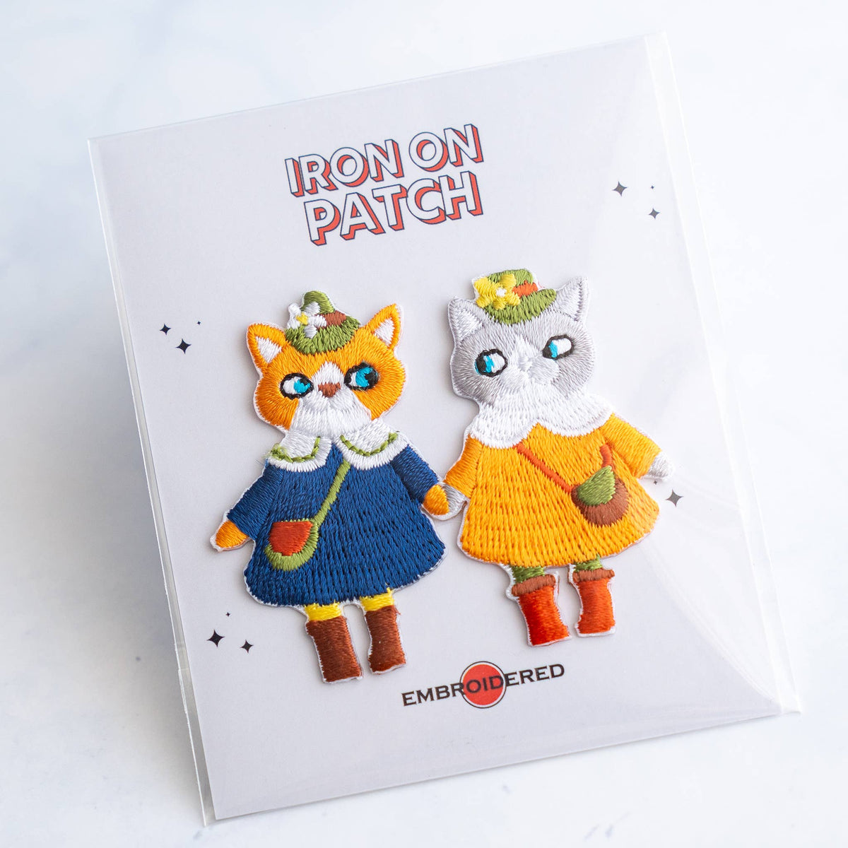 U PLUS INC-Cute Cat Couple Iron-On Patch-patches + pins-gather here online