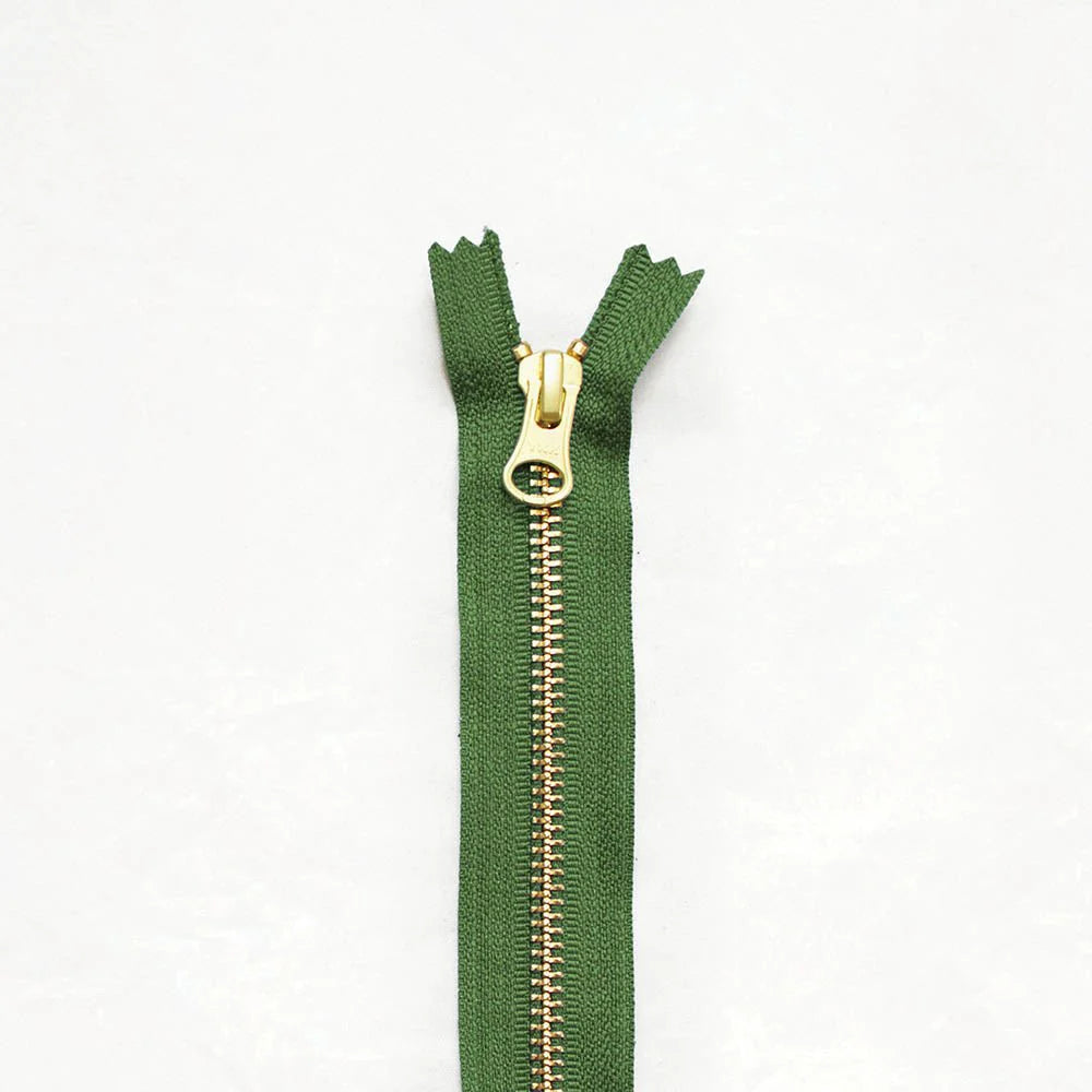 Klum House Workshop-14” Brass Zipper-zipper-Spring Green-gather here online