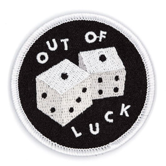These Are Things-Out Of Luck Embroidered Iron-On Patch-accessory-gather here online