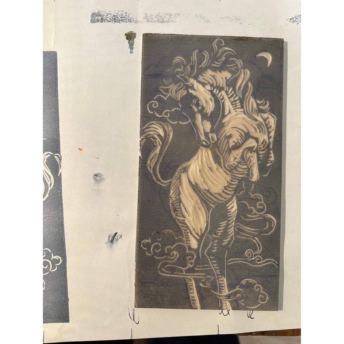 Kathie Studio-Horse Blockprinted Red Envelope-greeting card-gather here online