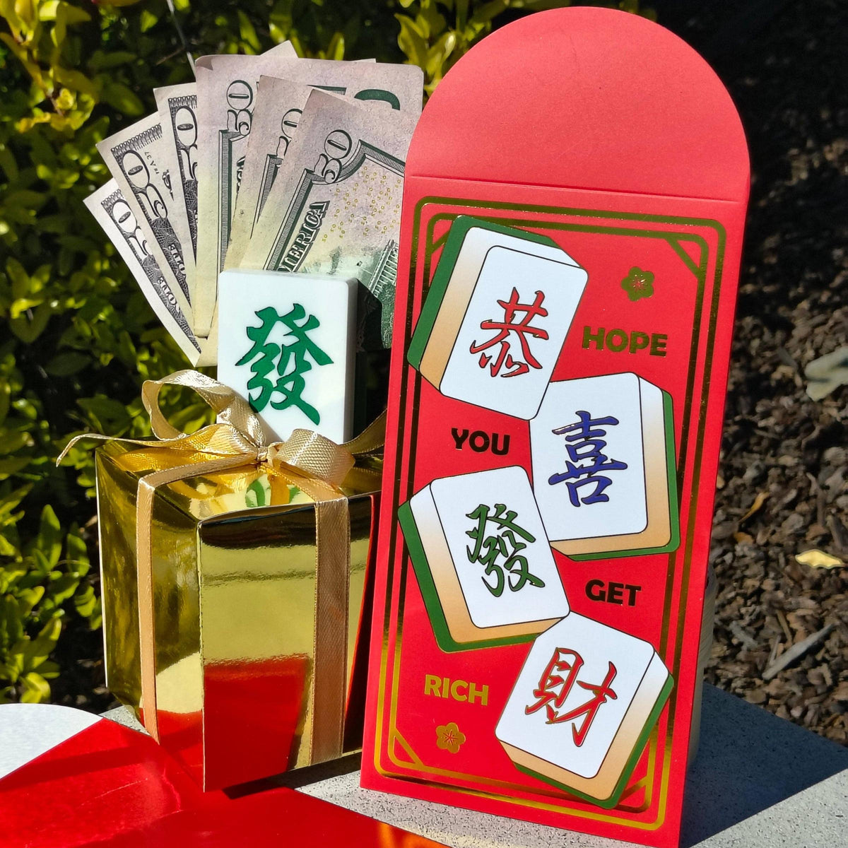 The Bao Bae-Hope You Get Rich Mahjong "Gung Hay Fat Choy" New Year Red Envelopes-greeting card-gather here online