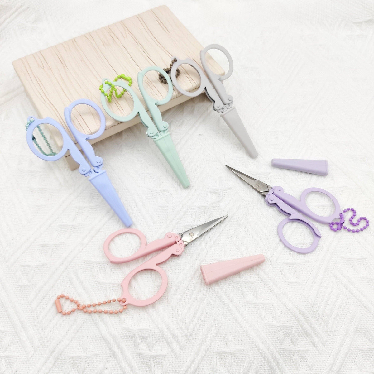 SCwholeworks-Portable Folding Scissors With Sheath-scissors + snips-gather here online