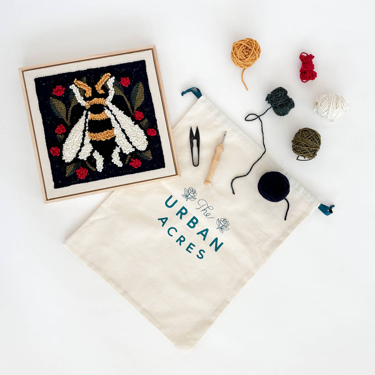 The Urban Acres-Spring Bee Punch Needle Kit-craft kit-gather here online