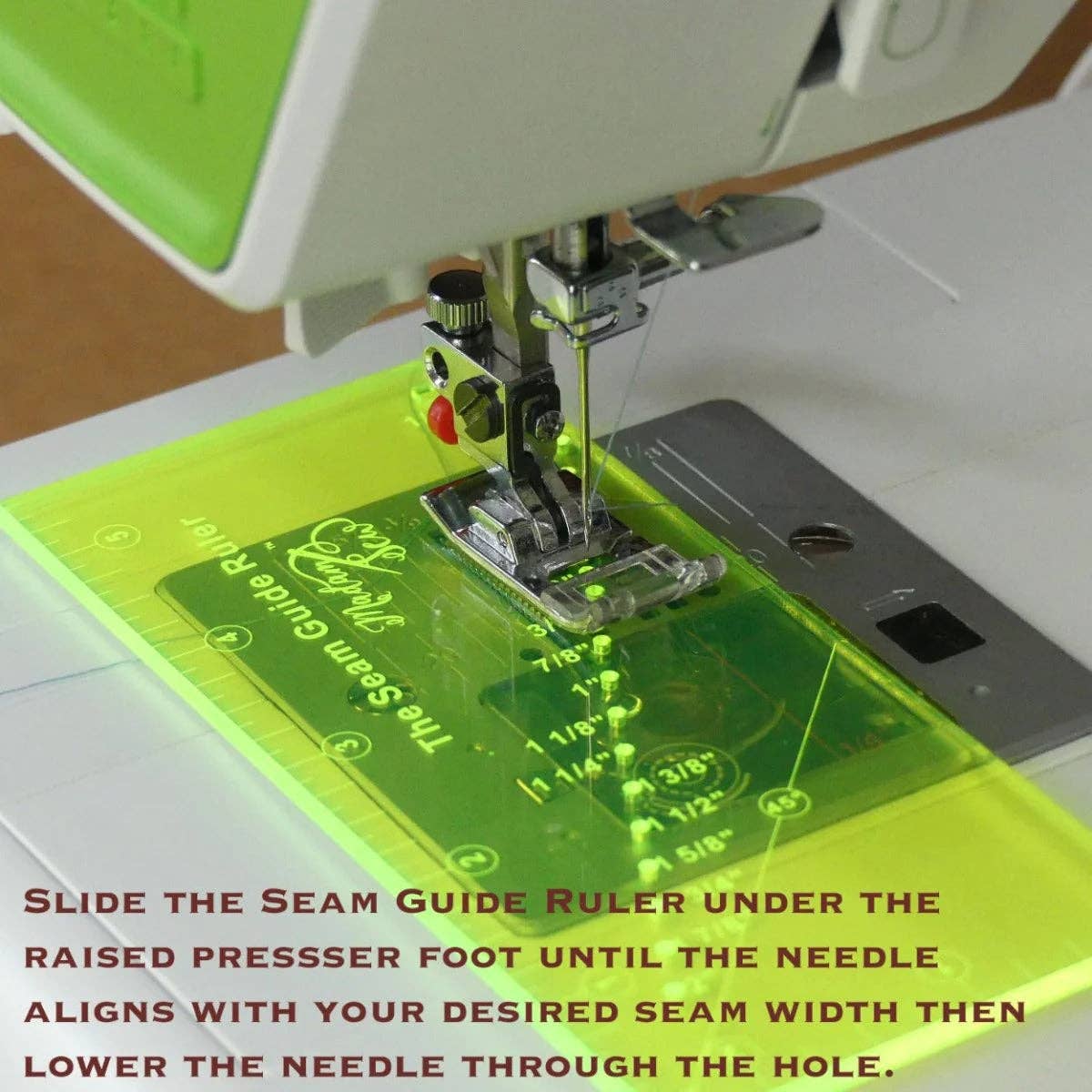 Madam Sew-Seam Guide Ruler & Magnetic Seam Guide Set-sewing notion-gather here online
