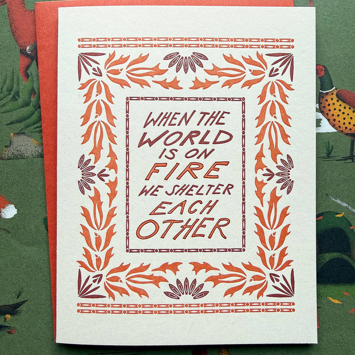 Blackbird Letterpress-We Shelter Each Other Greeting Card-greeting card-gather here online