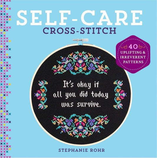 Microcosm Publishing & Distribution-Self-Care Cross-Stitch: 40 Uplifting & Irreverent Patterns-book-gather here online