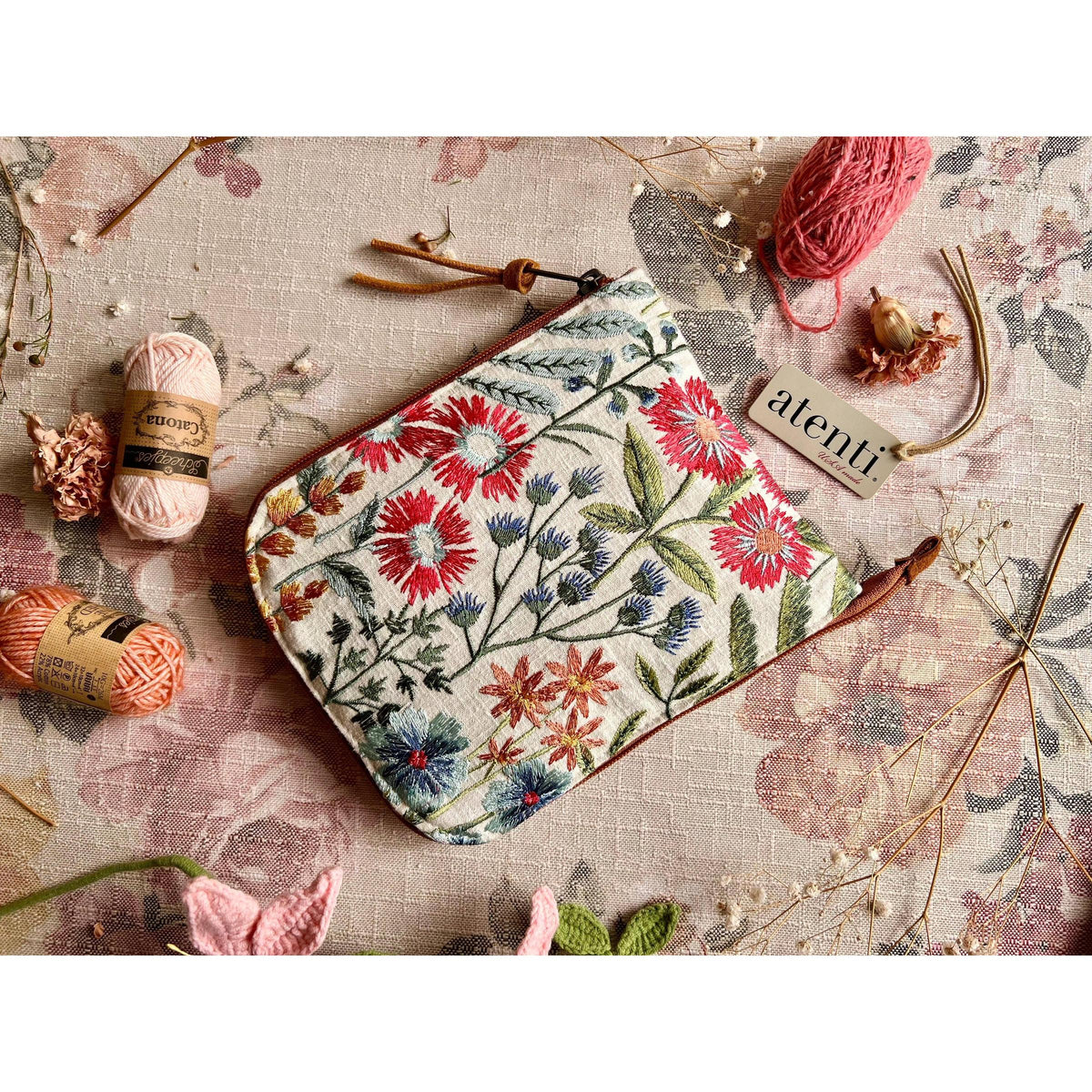 Atenti-Wildflower Circular Case-craft organizer-gather here online