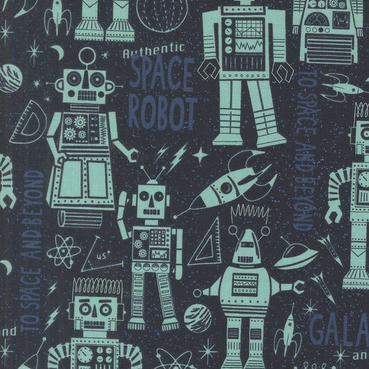 Moda-Space Robot Night Sky-fabric-gather here online