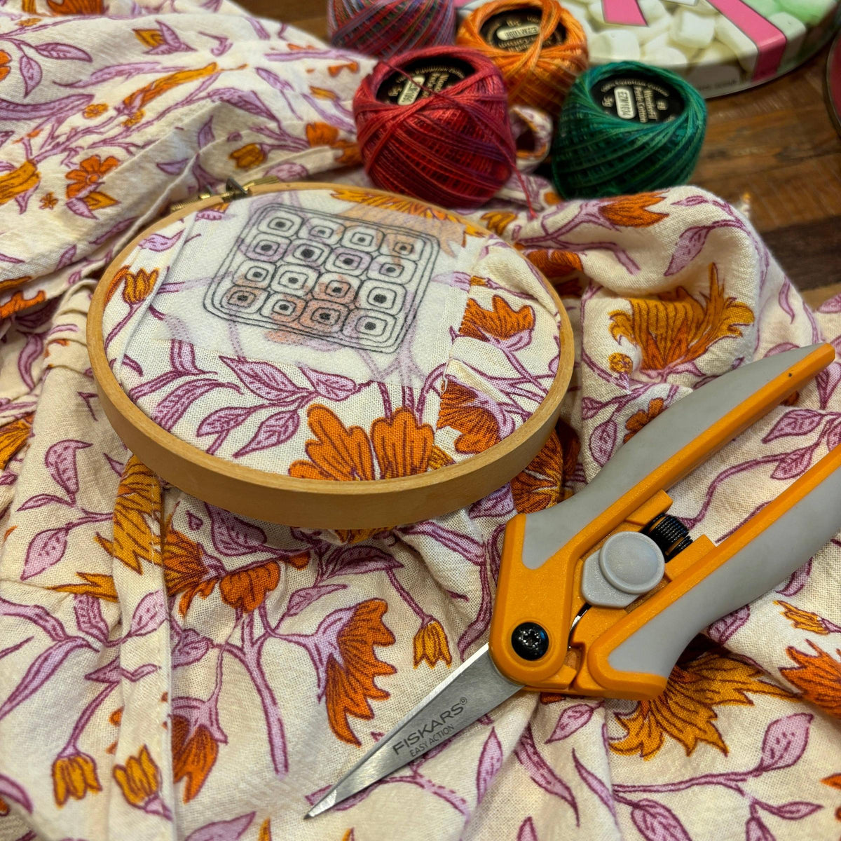 Dropcloth Samplers-Quilt Squares Stick and Stitch Set-embroidery pattern-gather here online