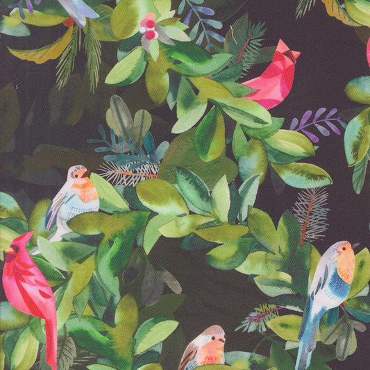 Moda-Garland Aviary Coal-fabric-gather here online