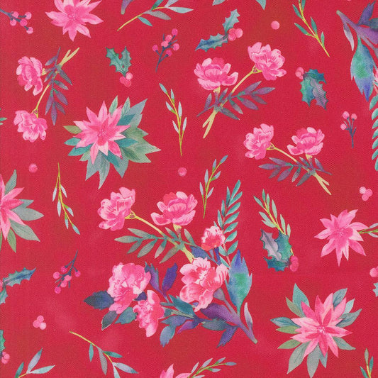Moda-Christmas Bouquet Berry-fabric-gather here online