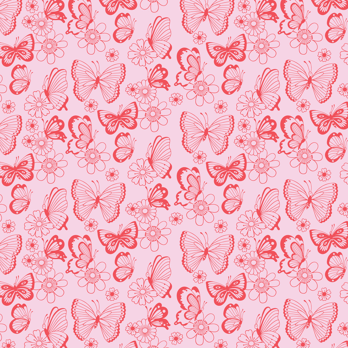 Cloud9-Flower Butterflies-fabric-gather here online