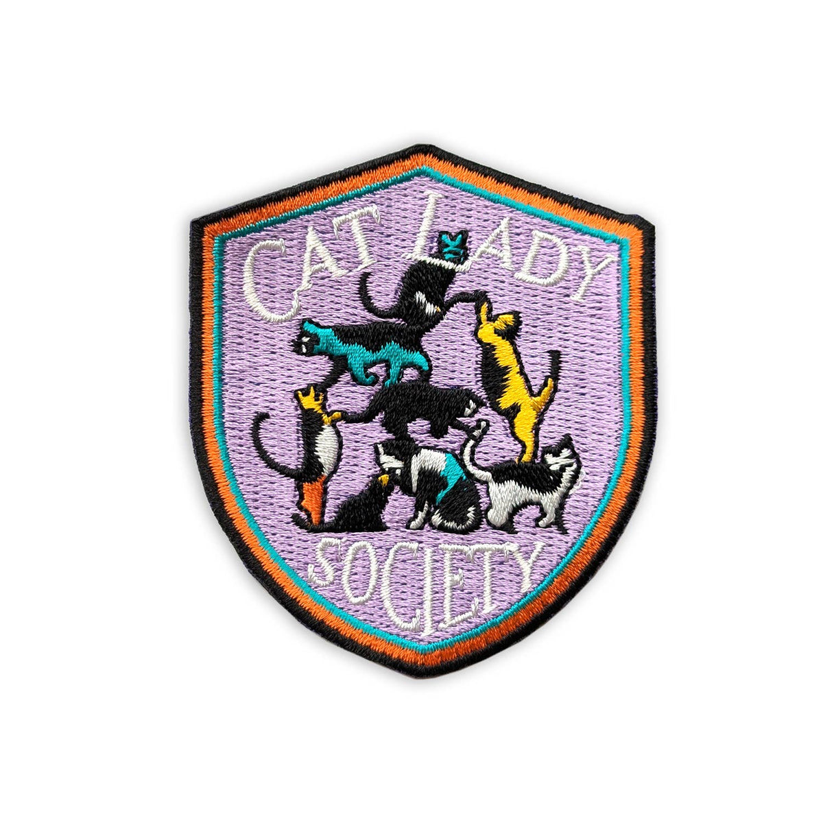 Antiquaria-Cat Lady Embroidered Patch-accessory-gather here online