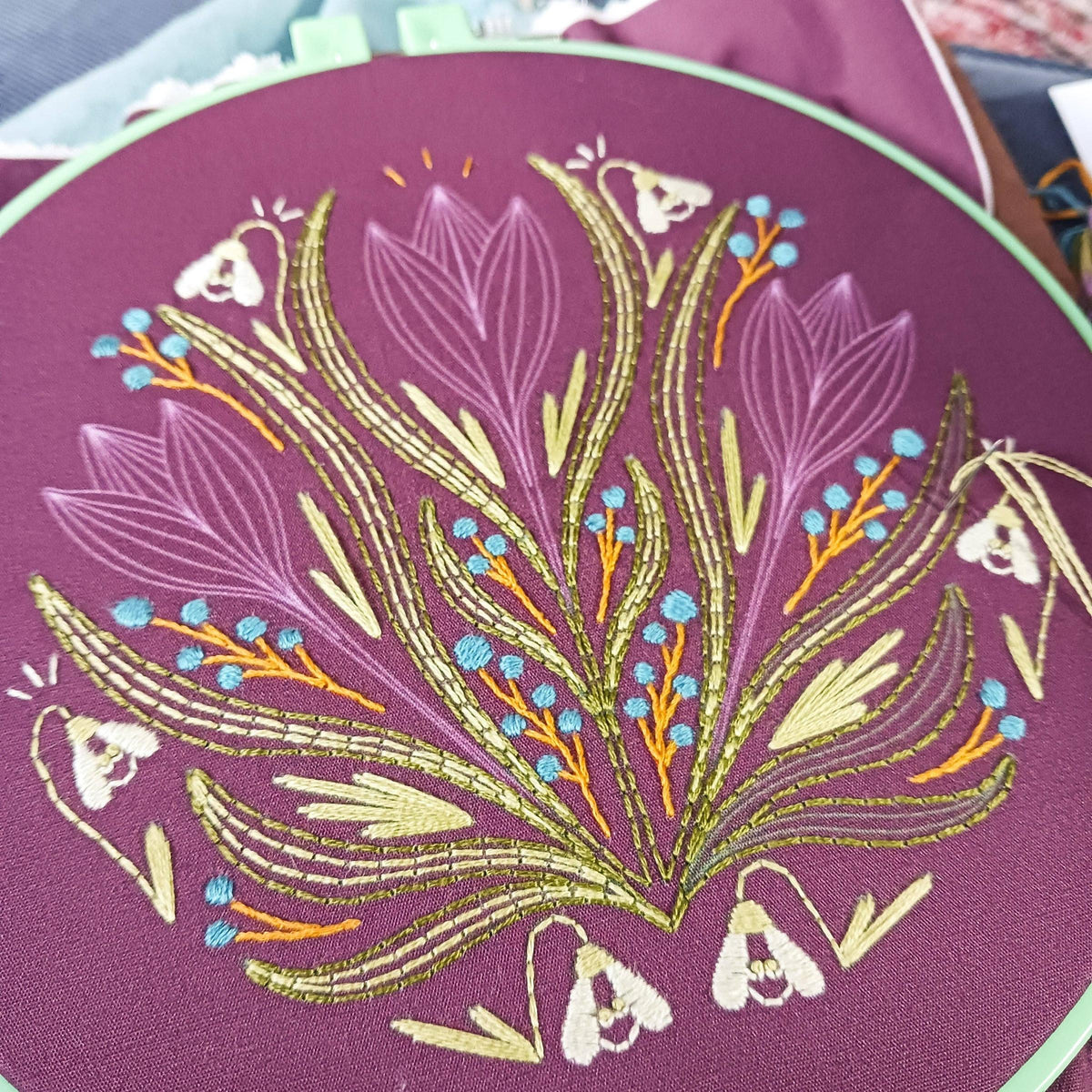 CozyBlue-Early Bloomer Embroidery Kit-embroidery kit-gather here online