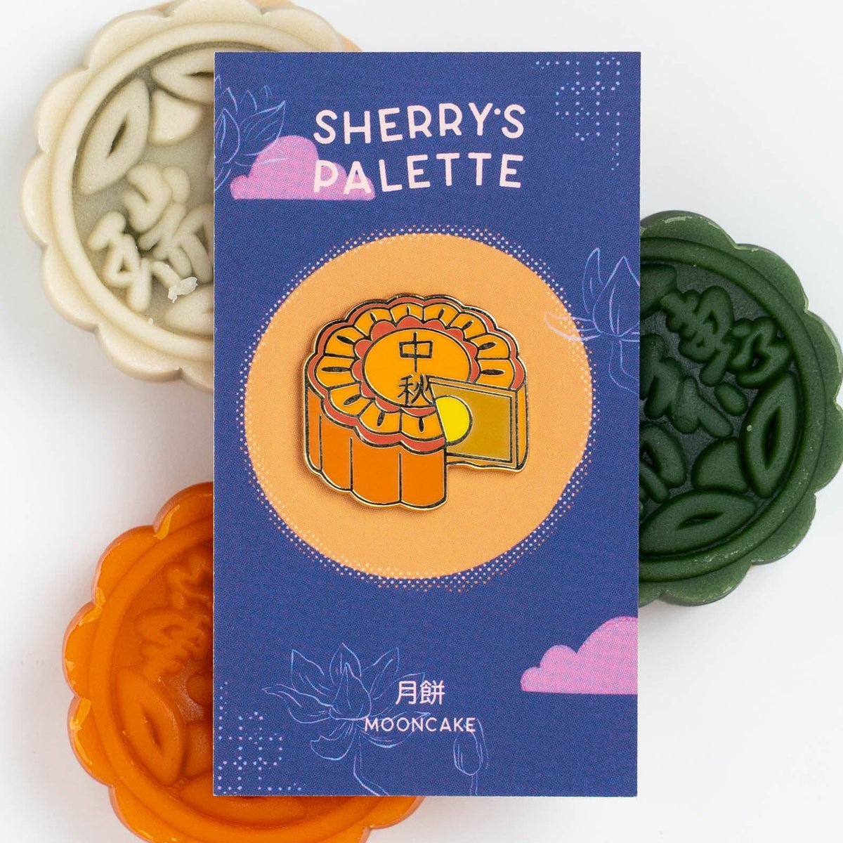 Sherry's Palette-Mooncake Enamel Pin-patches + pins-gather here online