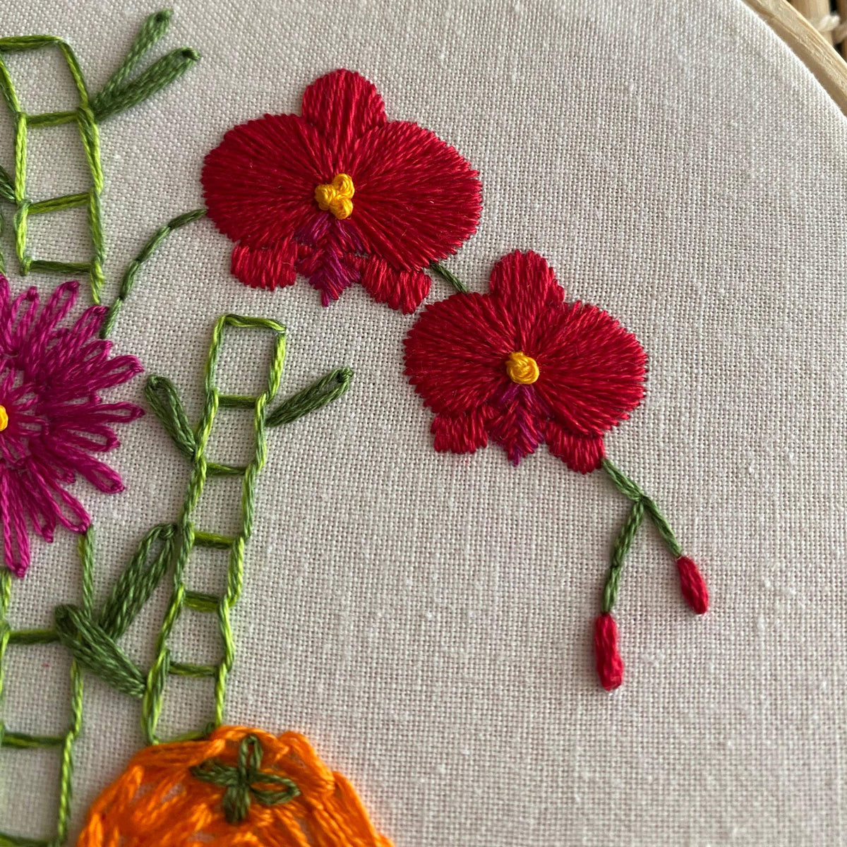 Stitches By Tiff-Lucky Bouquet Lunar New Year Embroidery Kit-embroidery kit-gather here online