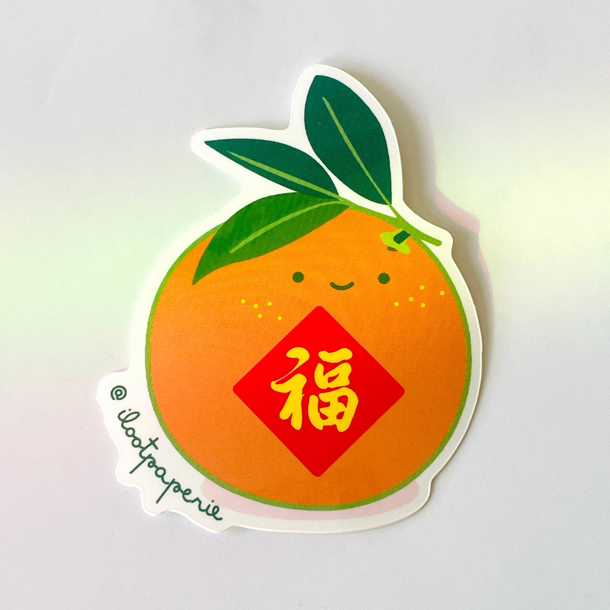 ILOOTPAPERIE-Lucky Good Fortune 福 Orange Sticker-gather here online