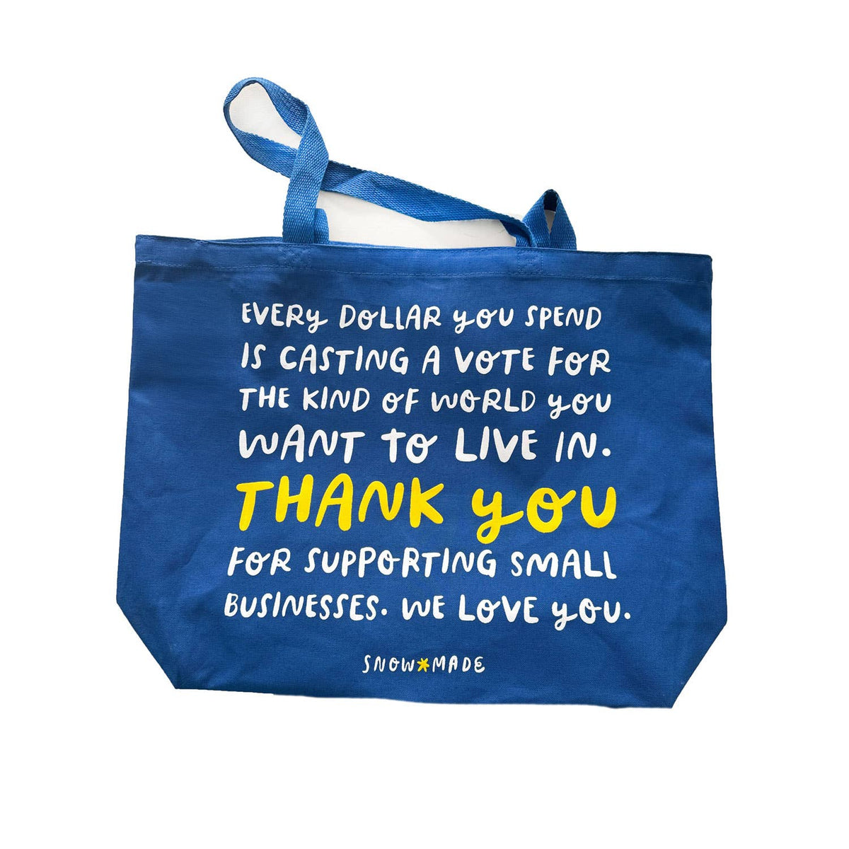SnowMade-Shop Small Tote Bag - Royal Blue-craft organizer-gather here online
