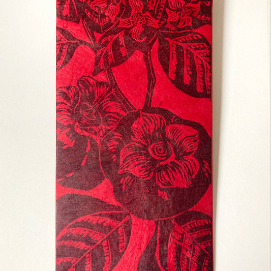 Kathie Studio-Persimmon Blockprinted Red Envelopes-greeting card-gather here online