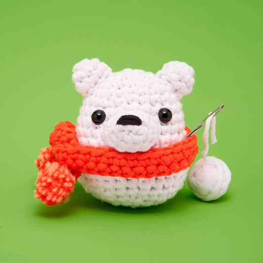 The Woobles-Lola Loca the Polar Bear-knitting / crochet kit-gather here online