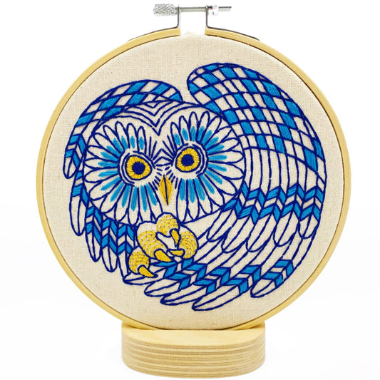 Hook, Line & Tinker-Boreal Owl Embroidery Kit-embroidery kit-gather here online
