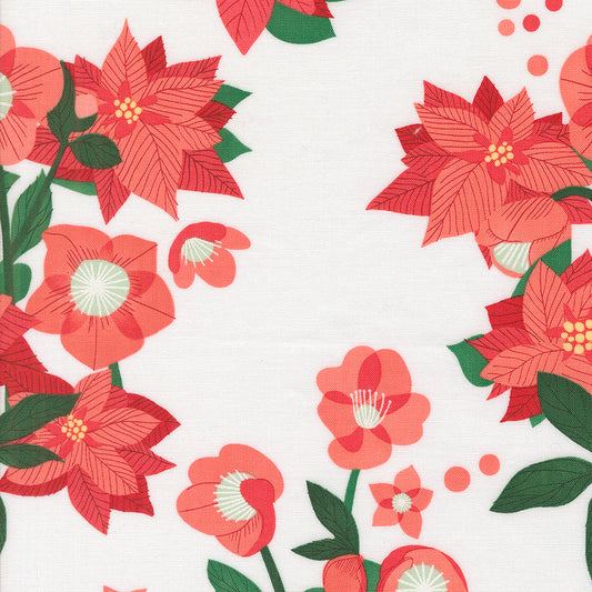 Moda-Poinsettia Snow-fabric-gather here online