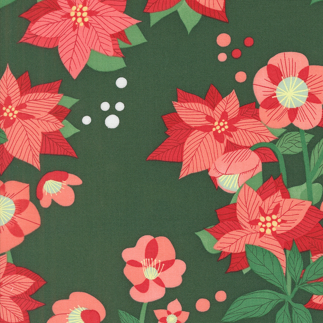 Moda-Poinsettia Pine-fabric-gather here online