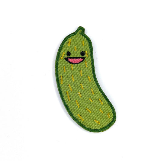 Sparkletown Studios-Pickle Iron-On Patch-patches + pins-gather here online